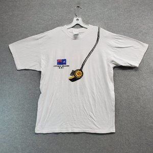 VINTAGE No Problem Men Shirt XL Single Stitch Tortuga Cayman‎ Rum Graphic 90s